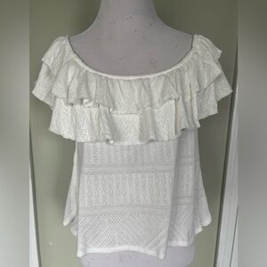 Anthropologie Ivory Knit Top